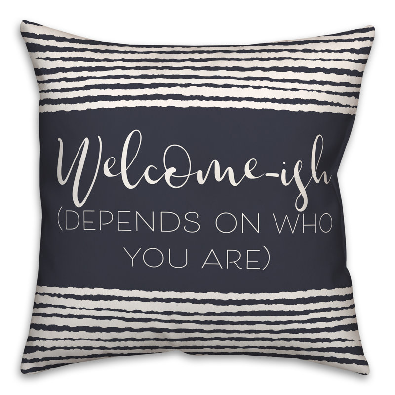 Coussin décoratif, H 18 po x l 18 po, Bleu marine