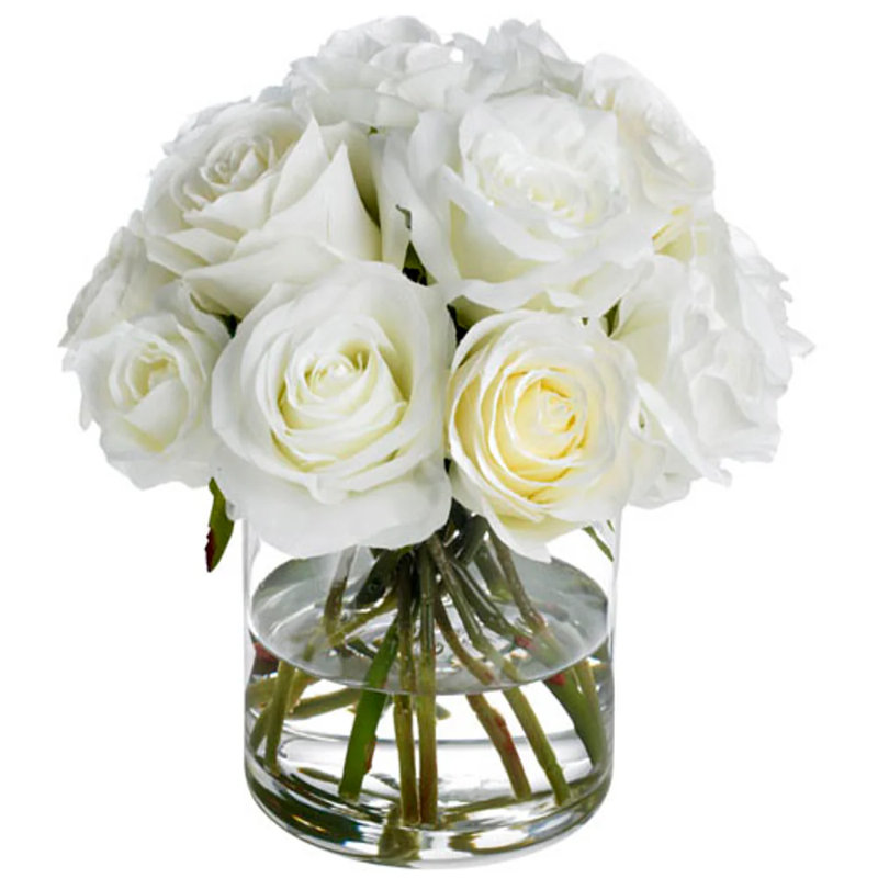 Hand-Tied White Rose Bouquet