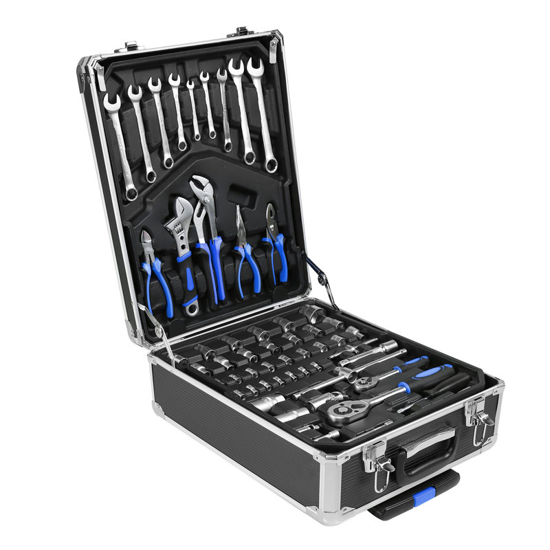 Ensemble de 9 trousses à outils 910 pièces en aluminium