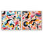 Ensemble de 2 pastels pastel Mid-Century-101862497-101862500