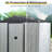 8Ft X 4Ft Outdoor Metal Storage Shed With Sliding Door And Foundation For Backyard, Patio, Lawn-123794437