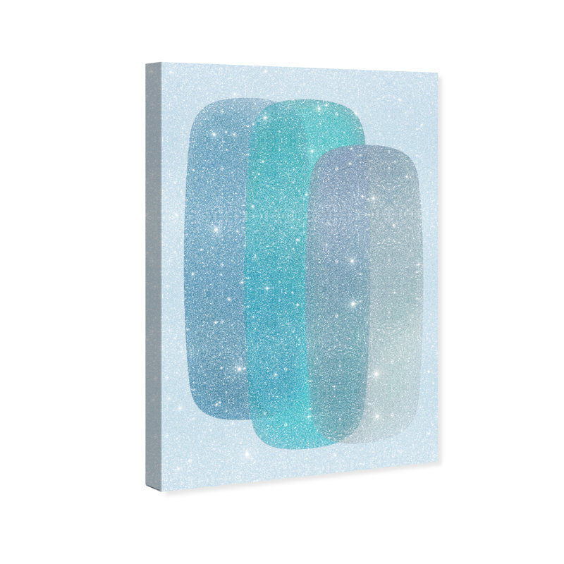 Teal Gradients Print by Oliver Gal, 15"H x 10"W, Gallery Wrapped