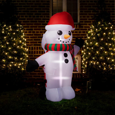 Père Noël et bonhomme de neige gonflables à DEL 2 en 1 Emila