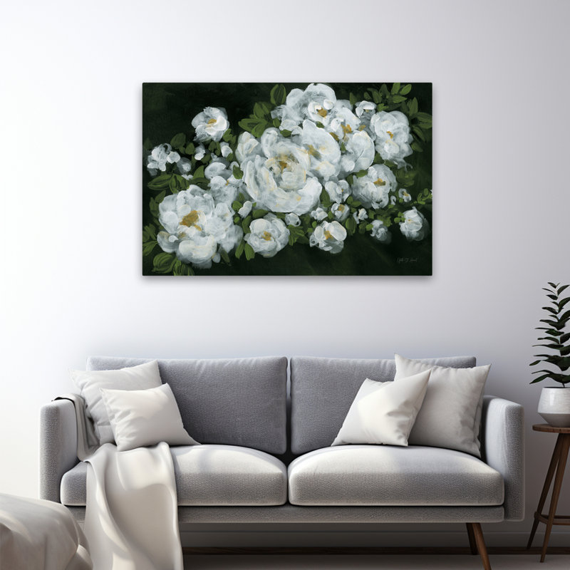 Fleurs florales - roses de minuit, H 32 po x l 48 po