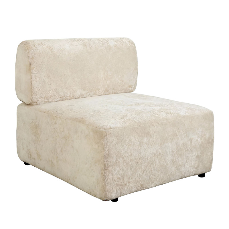 Upholstered Accent Chair, White