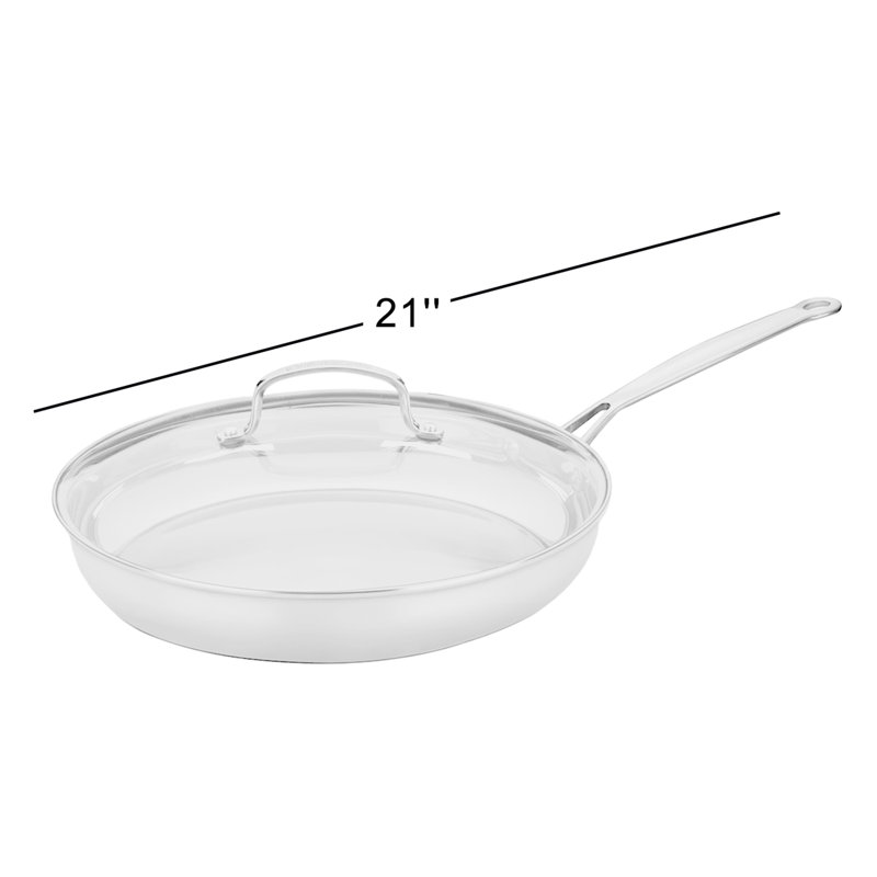 Poêle 2 pièces Cuisinart Chef's Classic en acier inoxydable (18/10) avec couvercle
