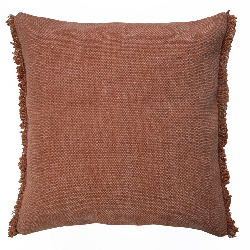 Neera Adobe Square Cotton Pillow Cover & Insert, Adobe Clay