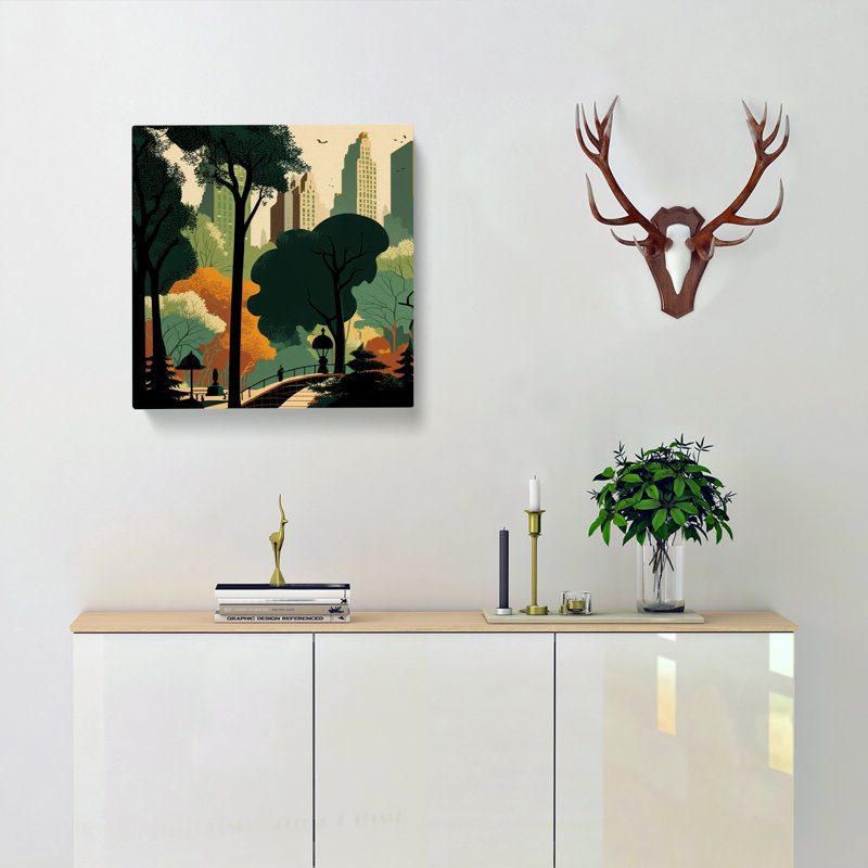 Central Park Mid-Century - Wrapped Canvas, 50cm H x 50cm W x 3cm D