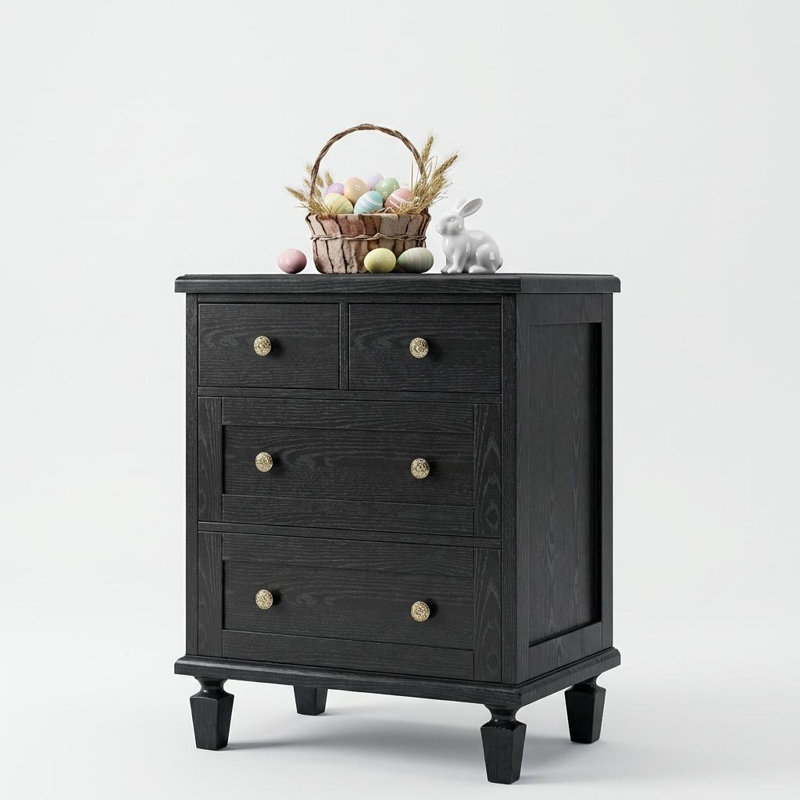 59.9cm W 4 - Drawer Chest of Drawers, Black