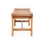 Banc d'extérieur rectangulaire en bois massif l 47,2 po avec lattes à grain de bois naturel