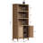 Marliee Boho 5 -Tier Bookcase With 2 Doors And Adjustable Shelves-102716427