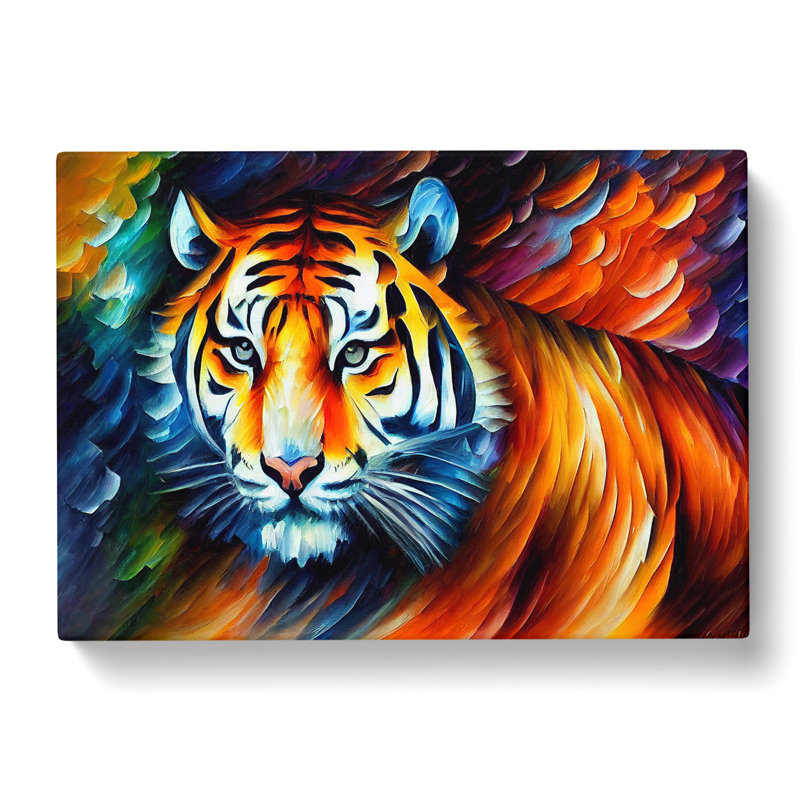 Tiger Painting Vol.3 Abstract - Wrapped Canvas, 40cm H x 60cm W x 3cm D