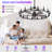 41" Wagon Wheel Chandelier with Fan-2042403338