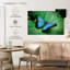 Morpho bleu sur feuille-364713554