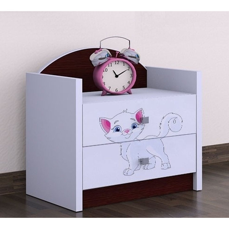 Jaylin 2 Drawer Nightstand, Dark Brown