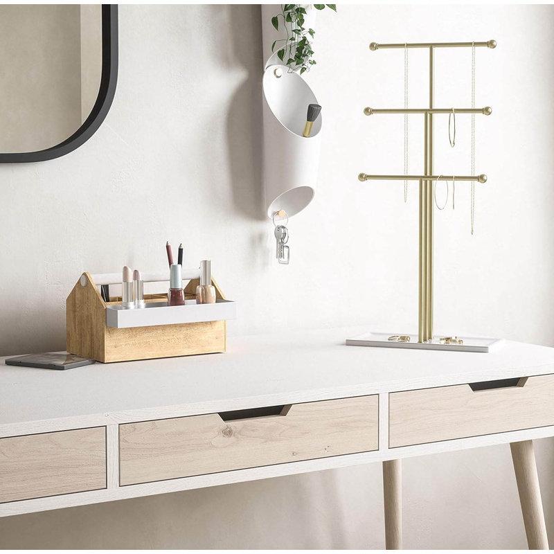 Jewellery Stand +, Weiss/Messing