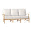 Croquet 75.75" Wide Outdoor Teak Patio Sofa with Cushions-1041148325-1065669894-946804406