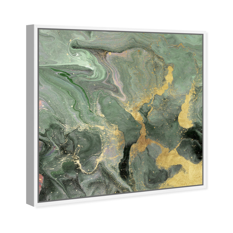 «Jade Cosmos», reproduction d'impression sur toile, Cadre blanc, H 16 po x l 16 po