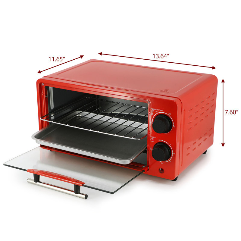 Four grille-pain électrique de 9 litres MegaChef, Rouge