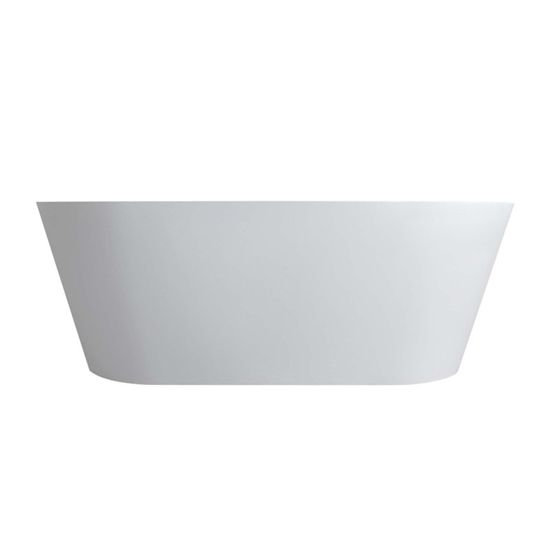63" Freestanding Solid Surface Soaking Bathtub