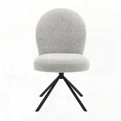Ensemble de chaises d'appoint pivotantes au design moderne pour une configuration de salle à manger sophistiquée