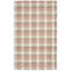 Tapis touffeté à la main rose et ivoire en laine 8 pi x 10 pi