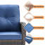 Ensemble de conversation pour patio en osier pour 5 personnes avec coussins Aristil-120284791