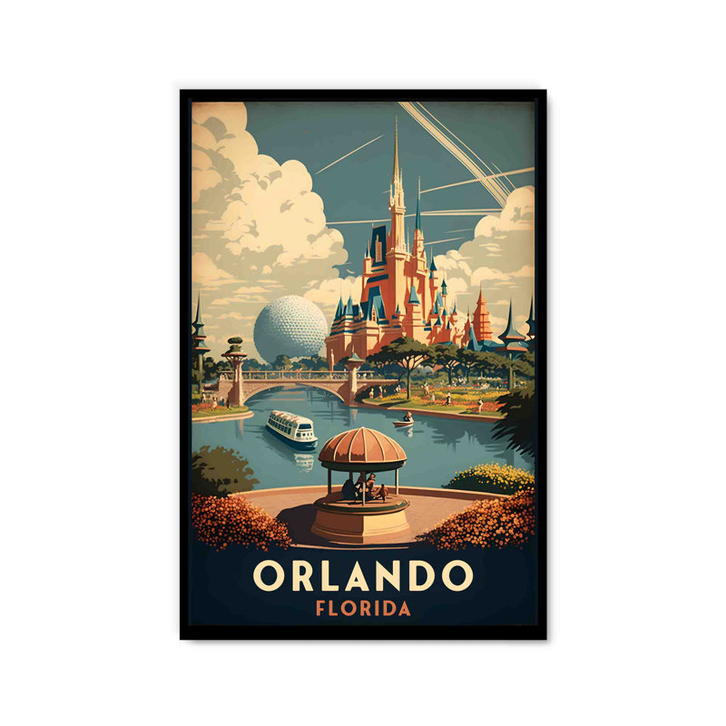 Disney World, Orlando, Acrylic Hanging Wall Decor, H 45 po x l 30 po x P 1 po