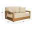 Causeuse large avec coussins 52,75 po Melrose-1609224300