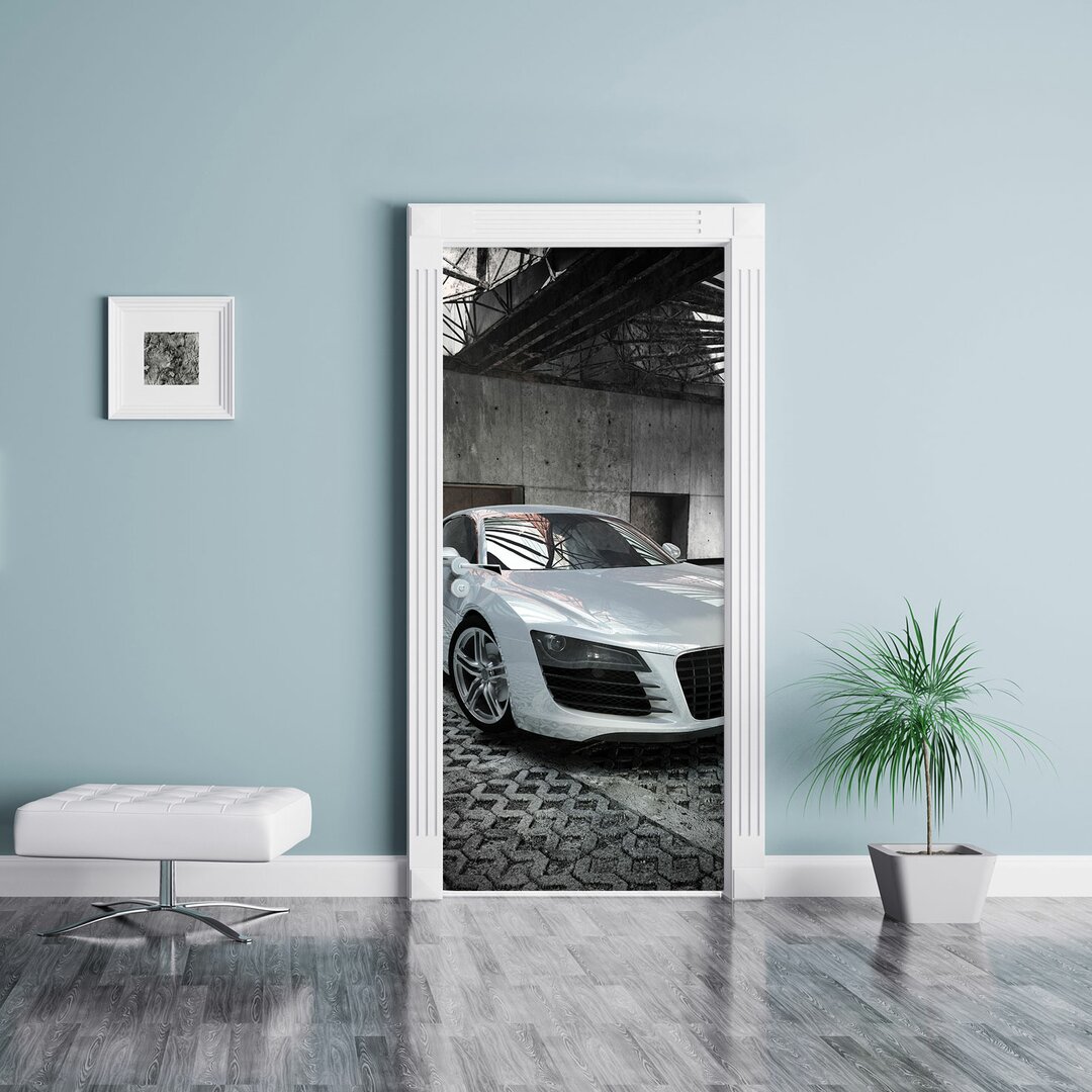 Türaufkleber Audi r8 silber