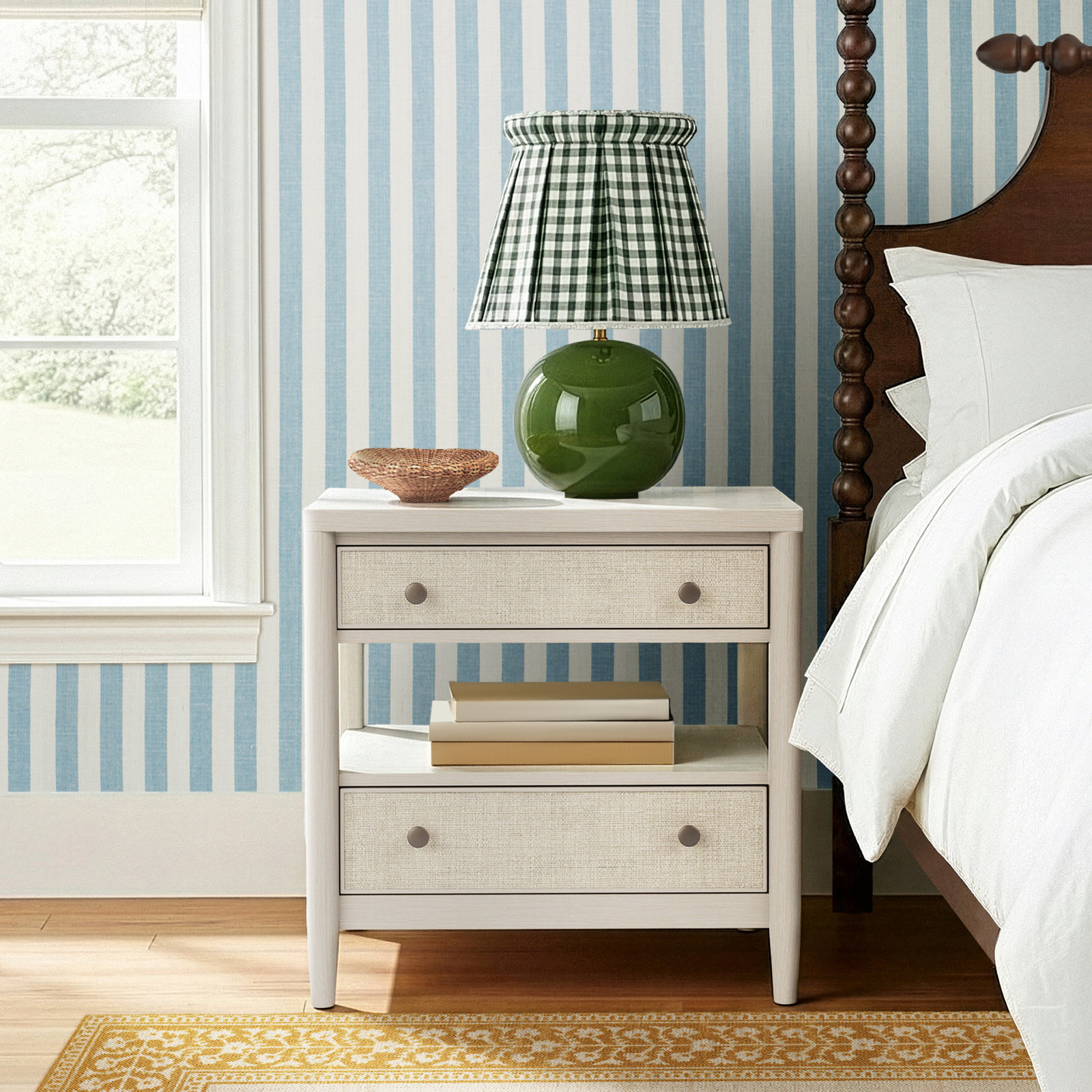 Shannen 2-Drawer Oak Nightstand