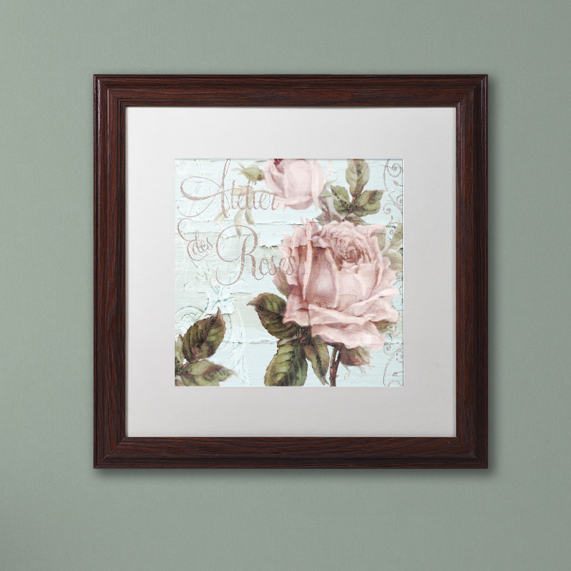 Jadaya «Atelier De Roses» par Color Bakery, impression sur toile encadrée, H 11 po x l 14 po x P 0,5 po, Blanc, Cadre noir