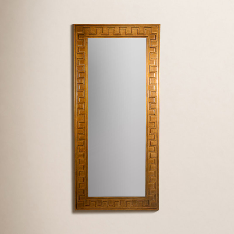 Greek Key Full Length Mirror by Erin Gates, Gold