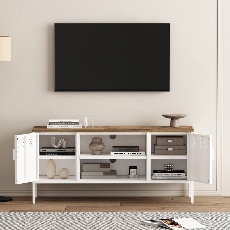 Armoire de rangement en métal Landen, Blanc