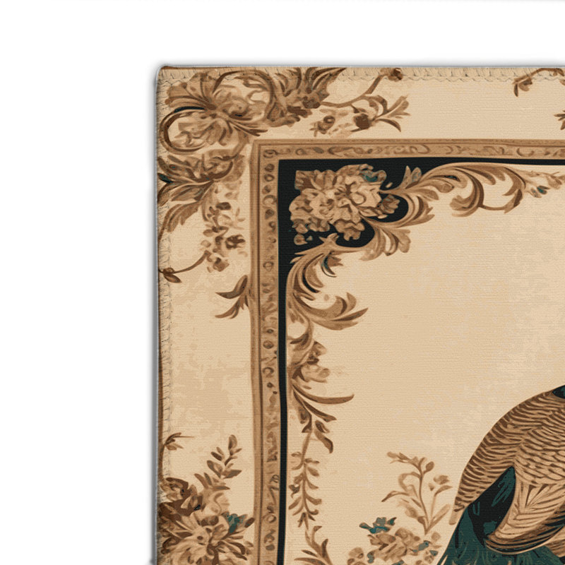 Tapis d'intérieur et d'extérieur brun français, Rectangulaire 2 pi x 3 pi