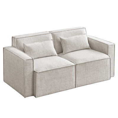 Taufner 66'' Square Arm Modular Loveseat