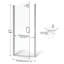 Porte de douche à pivot semi-sans cadre 34 po x 66 po Infinity-17243270-16968612