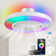 Hodari 20" Bladeless White Smart RGB Ceiling Fan With LED Lights And Remote Control