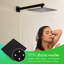 Robinet de douche mural noir mat avec pomme de pluie 10 po et salle de bain contemporaine de luxe 2 en 1, tête, fixation à main, style moderne, finition acier inoxydable-133000290