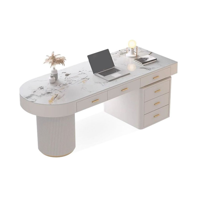 Bureau moderne et simple, Retour à droite, H 29,53 po x l 62,99 po x P 27,56 po