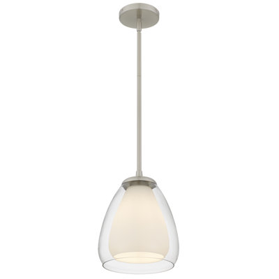 Vivienne 1-Light Brushed Nickel Mini Pendant Light