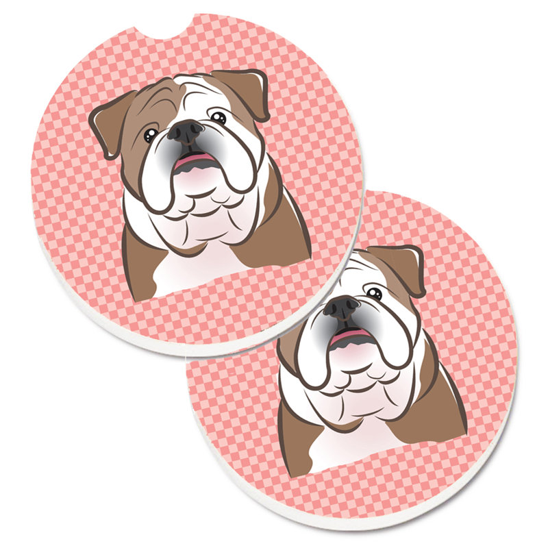 Sous-verre Retriever, Rose, Bouledogue anglais brun