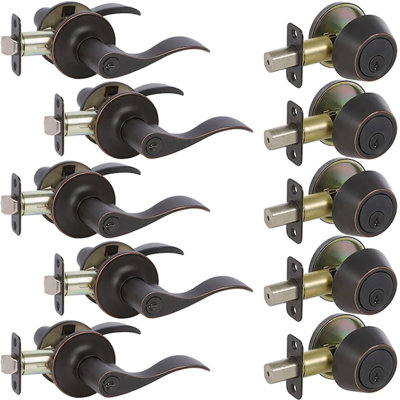 Delaney Hardware Exterior Lever with Deadbolt Entry Set