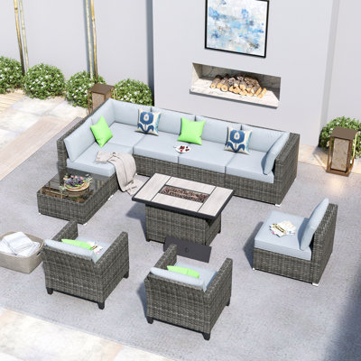Reniyah 8 - Person Patio Conversation Set with Cushions