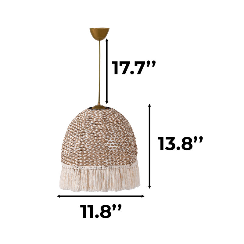Luminaire suspendu bohémien en coton