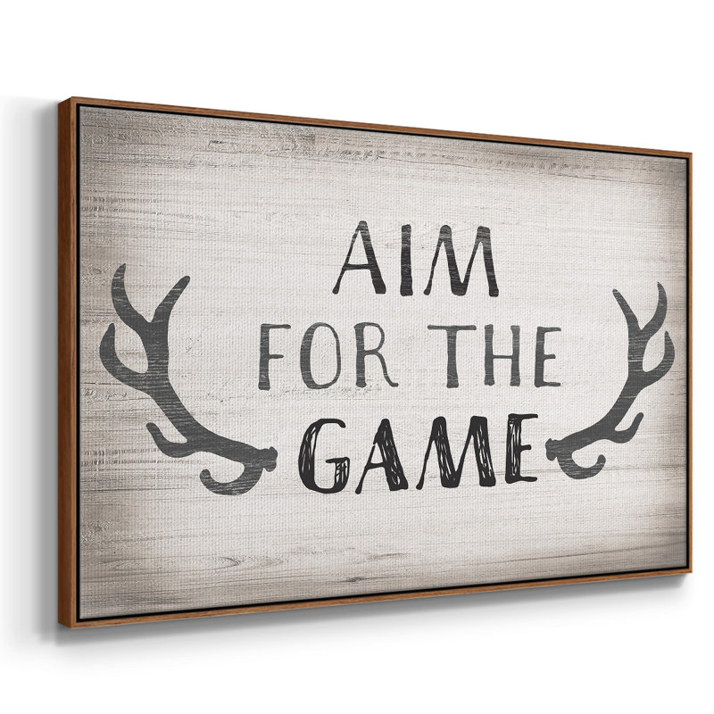 «Aim Game», reproduction sur toile, Noyer, H 27 po x l 41 po x P 2 po