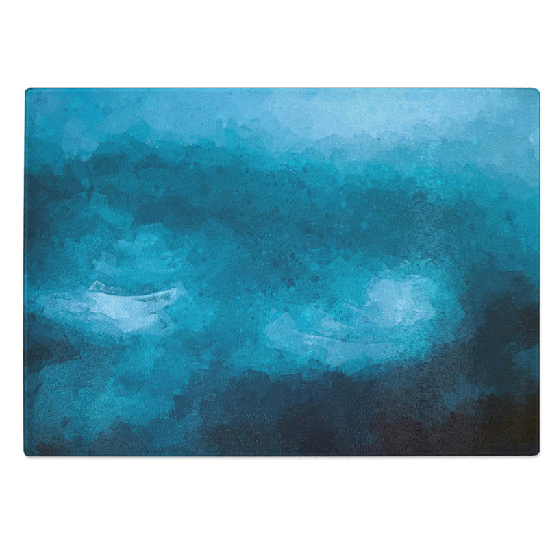 Glass Moody Skies in Abstract Chopping Board, 39 cm W x 28.5 cm L