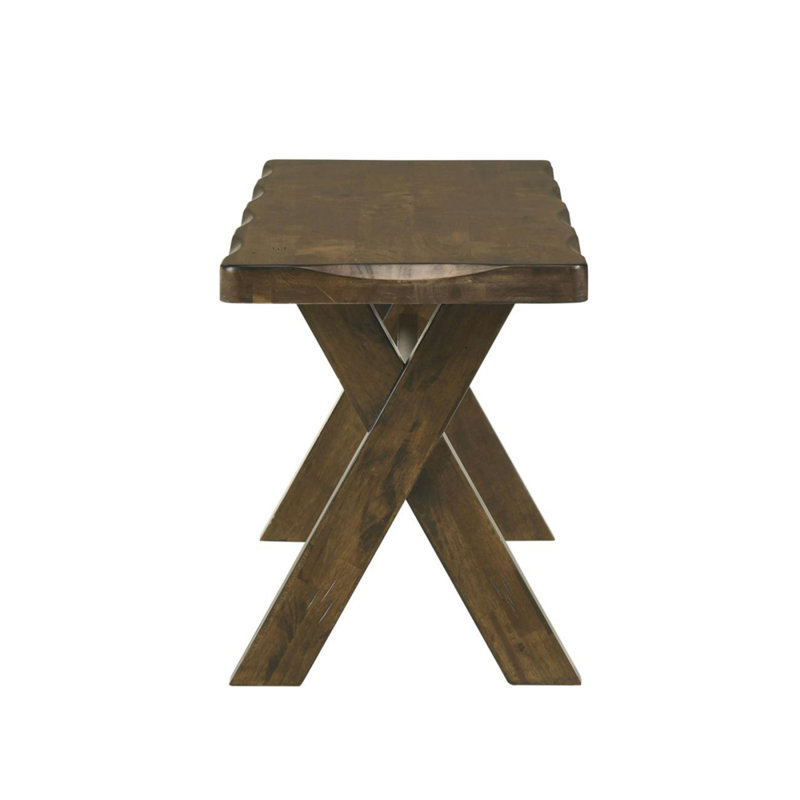 Banc de salle à manger en bois 47 po, muscade noueuse
