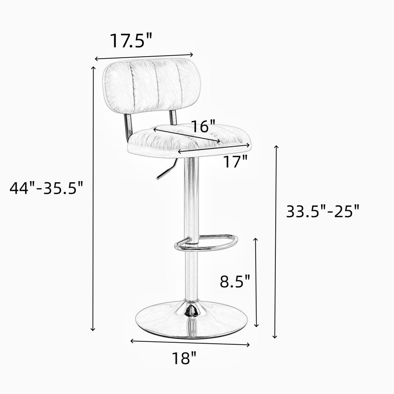 Tabouret de bar 2 pièces, Noir, Argent