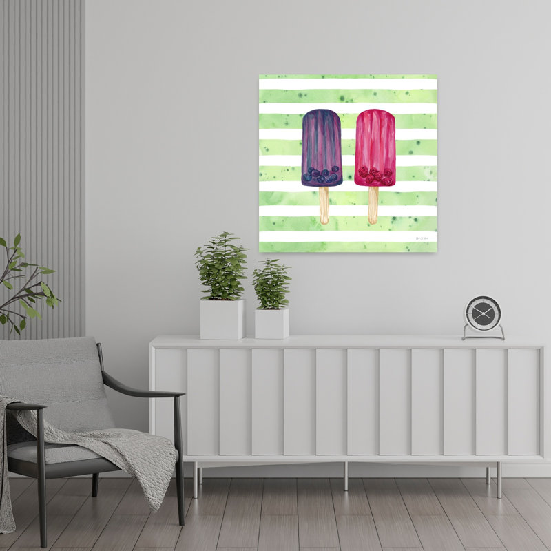 Fruity Popsicles XI Contemporary Fruit Summer Art, 24" H x 24" W